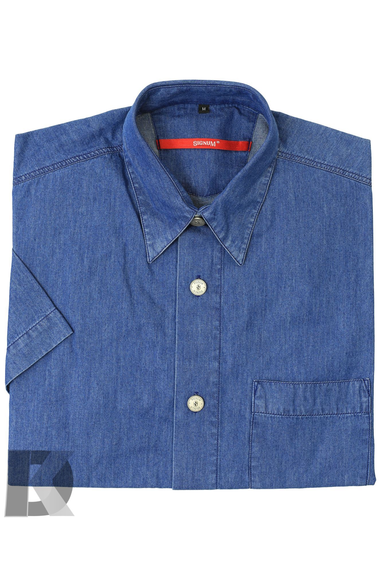 Jeanshemd Herren Kurzarm - Denim Hemd Mit Used Look Für Sommer